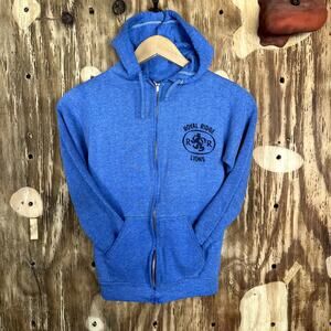 True Vintage Velva Sheen Hoodie Royal Ride Lion's Youth Large (14-16) 70s Kids